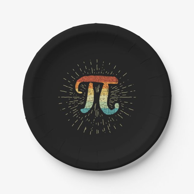 Math Teacher Cute Pi Paper Plates (Front)