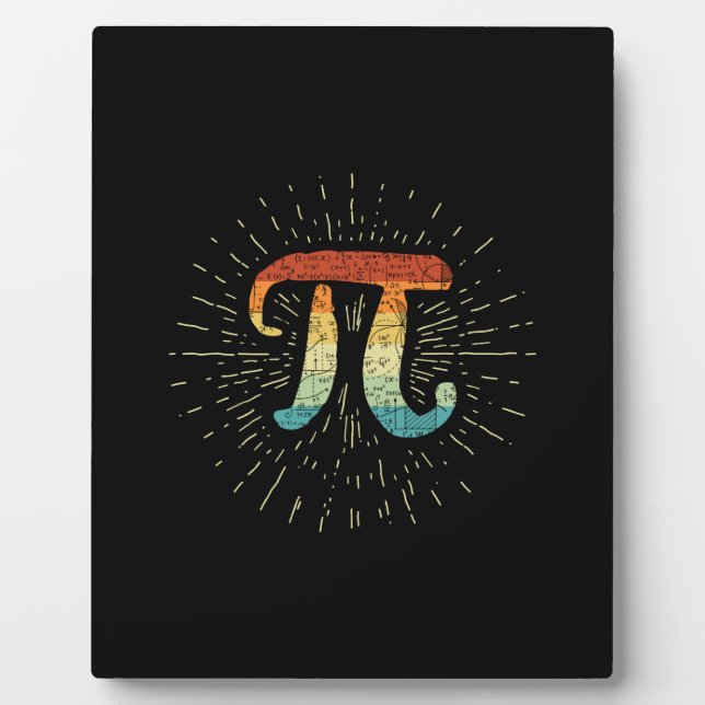 Math Teacher Cute Pi Plaque (Front)