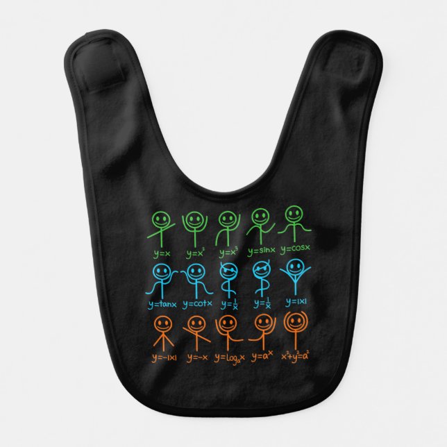 Math Teacher Dance Equation Mathematic Maths Baby Bib (Front)
