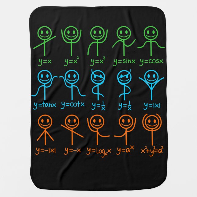 Math Teacher Dance Equation Mathematic Maths Baby Blanket (Front)