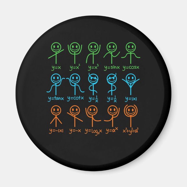 Math Teacher Dance Equation Mathematic Maths Magnet (Front)