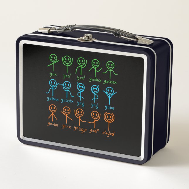 Math Teacher Dance Equation Mathematic Maths Metal Lunch Box (Front)