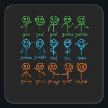 Math Teacher Dance Equation Mathematic Maths Square Sticker<br><div class="desc">This graphic idea is for math lovers. This funny graphic / quote clothing makes all math teachers happy.</div>