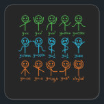 Math Teacher Dance Equation Mathematic Maths Square Sticker<br><div class="desc">This graphic idea is for math lovers. This funny graphic / quote clothing makes all math teachers happy.</div>