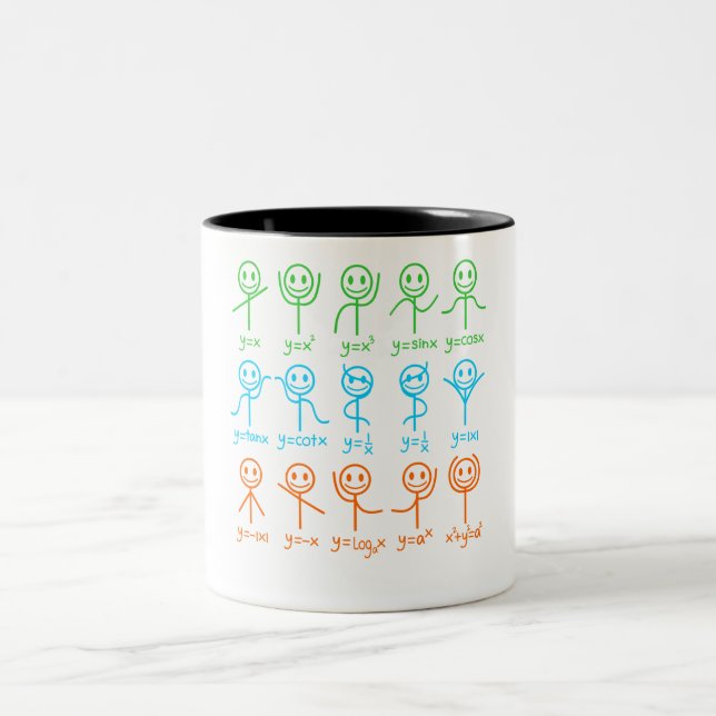 Math Teacher Dance Equation Mathematic Maths Two-Tone Coffee Mug (Center)