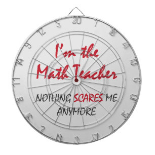 Math Teacher Dartboard With Darts