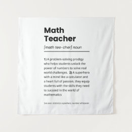 Math Teacher Definition, Math Teacher Appreciation Tapestry