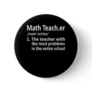 Math Teacher Definition Mathematics Maths Student Button