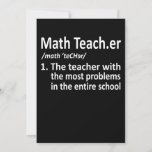 Math Teacher Definition Mathematics Maths Student Thank You Card<br><div class="desc">This graphic idea is for math lovers. This funny graphic / quote clothing makes all math teachers happy.</div>