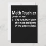 Math Teacher Definition Mathematics Maths Student Thank You Card