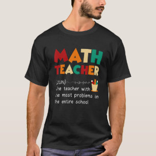 Math Teacher Definition Vintage Teacher Appreciati T-Shirt
