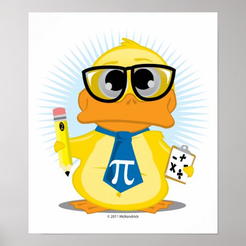 Math Teacher Duck Poster