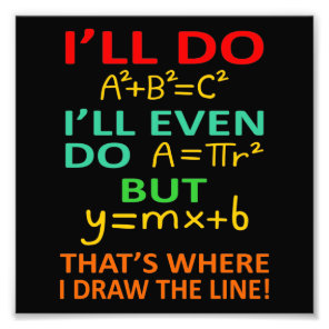 Math Teacher Equation Mathematics Maths Student Photo Print