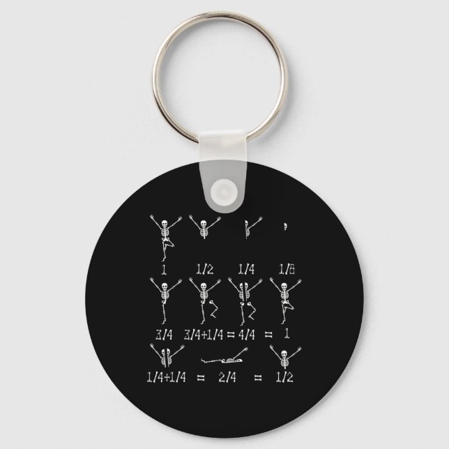 Math Teacher Equation Skeleton Math Students Hallo Keychain (Front)
