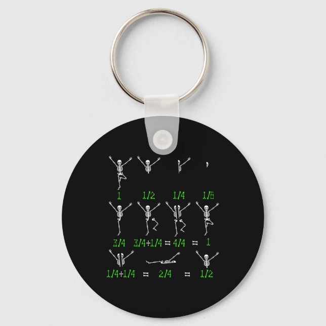 Math Teacher Equation Skeleton Math Students Hallo Keychain (Front)