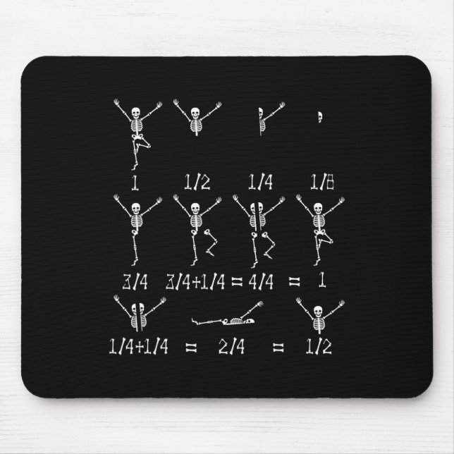 Math Teacher Equation Skeleton Math Students Hallo Mouse Pad (Front)