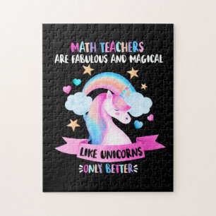 Math Teacher - Fabulous Magical Unicorn Jigsaw Puzzle