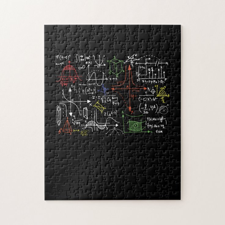 Math Teacher Formulas Cheat Sheet Cool Geek Nerd Jigsaw Puzzle Zazzle