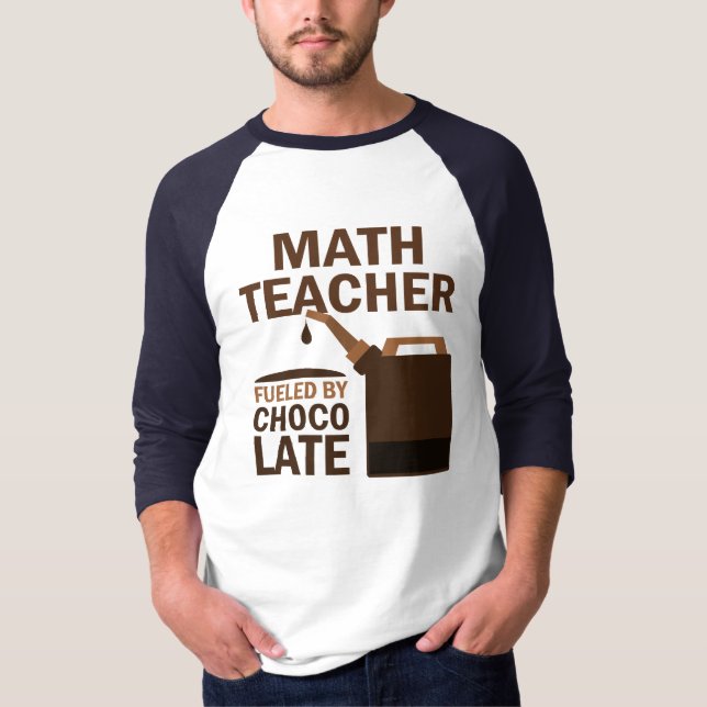 Math Teacher (Funny) Chocolate T-Shirt (Front)
