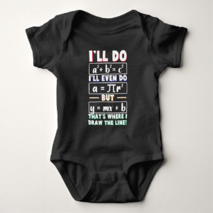 Math Teacher geek mathematics Nerd Formula pi day Baby Bodysuit