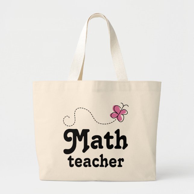 Math Teacher Gift Idea Large Tote Bag (Front)