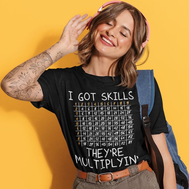 Math Teacher Got Skills Multiplying T-Shirt (Creator Uploaded)