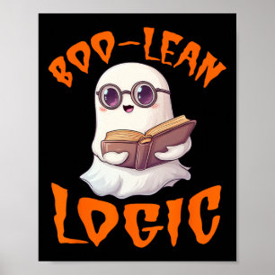 Math Teacher Halloween Comstume Fall Pumpkin Ghost Poster