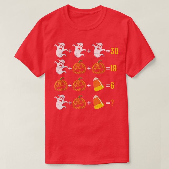 Math Teacher Halloween  T-Shirt (Design Front)