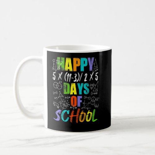 Math Teacher Happy 100th Day of School Equations 1 Coffee Mug