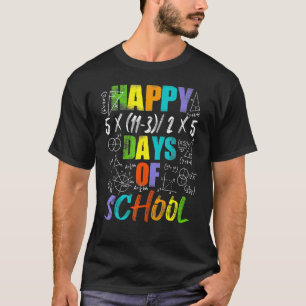 Math Teacher Happy 100th Day of School Equations 1 T-Shirt