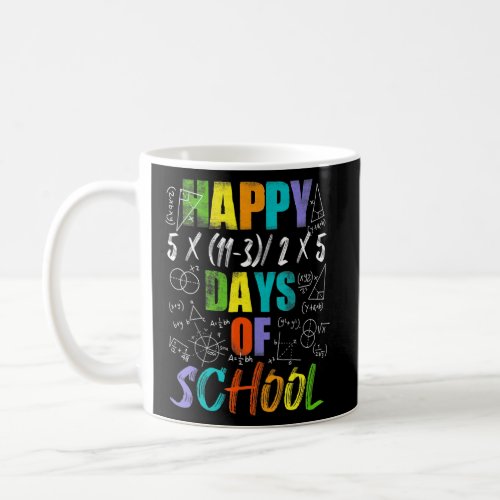 Math Teacher Happy 100th Day of School Equations 2 Coffee Mug