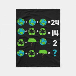 Math Teacher Humor Day Of Earth Order Of Operation Fleece Blanket