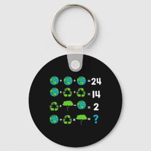 Math Teacher Humor Day Of Earth Order Of Operation Keychain