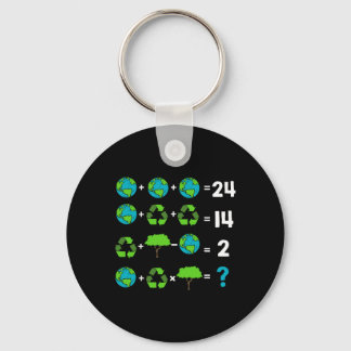 Math Teacher Humor Day Of Earth Order Of Operation Keychain