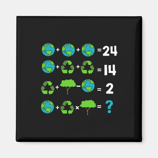 Math Teacher Humor Day Of Earth Order Of Operation Magnet (Front)