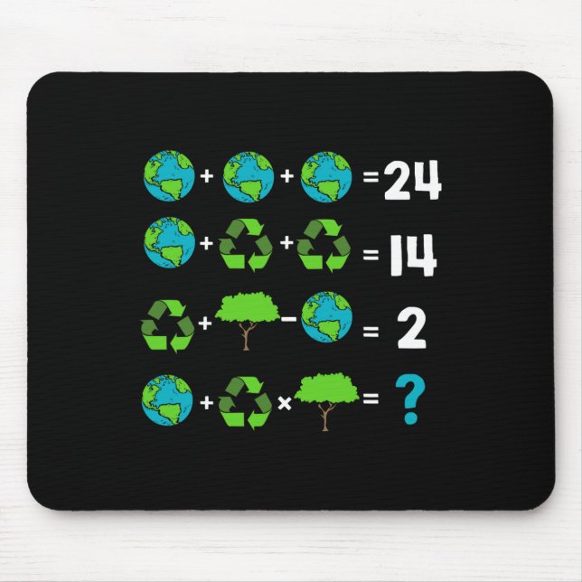 Math Teacher Humor Day Of Earth Order Of Operation Mouse Pad (Front)