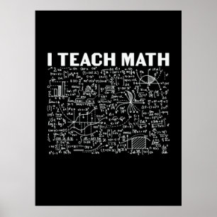 Math Teacher I Teach Math Poster