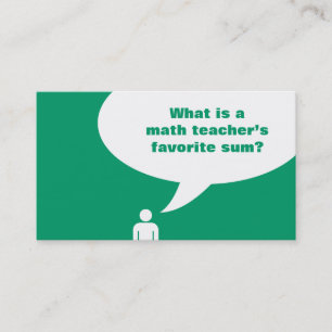math teacher joke business card