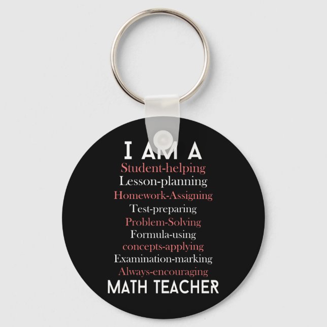 Math teacher keychain (Front)