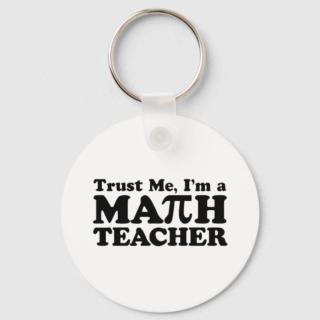 Math Teacher Keychain (Front)