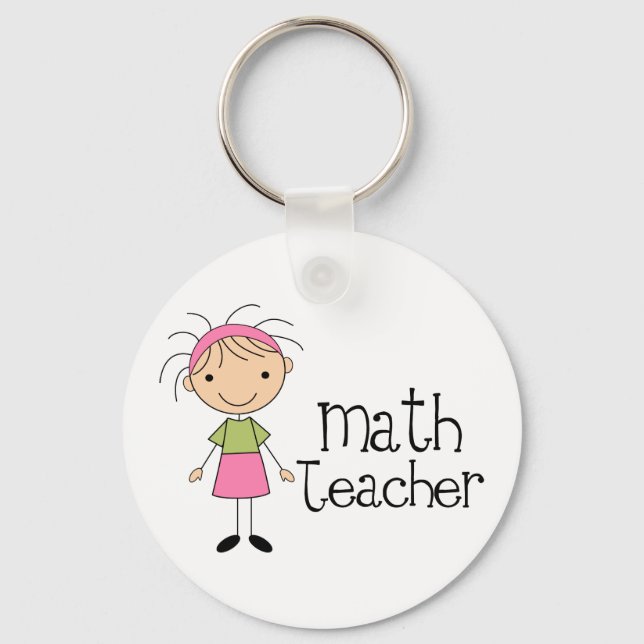 Math Teacher Keychain (Front)