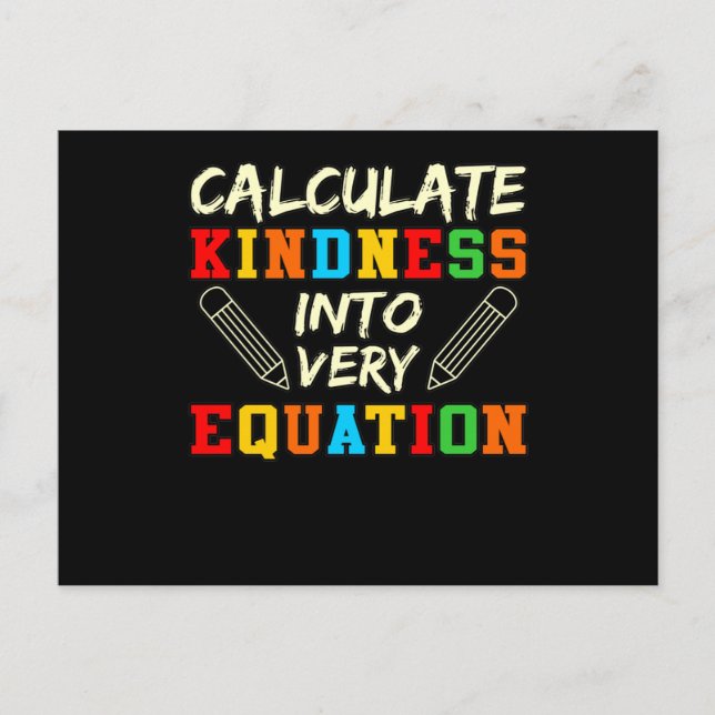 Math Teacher Kindness Mathematics Maths Student Invitation Postcard (Front)