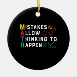 Math Teacher Math Allow Happen Ceramic Ornament