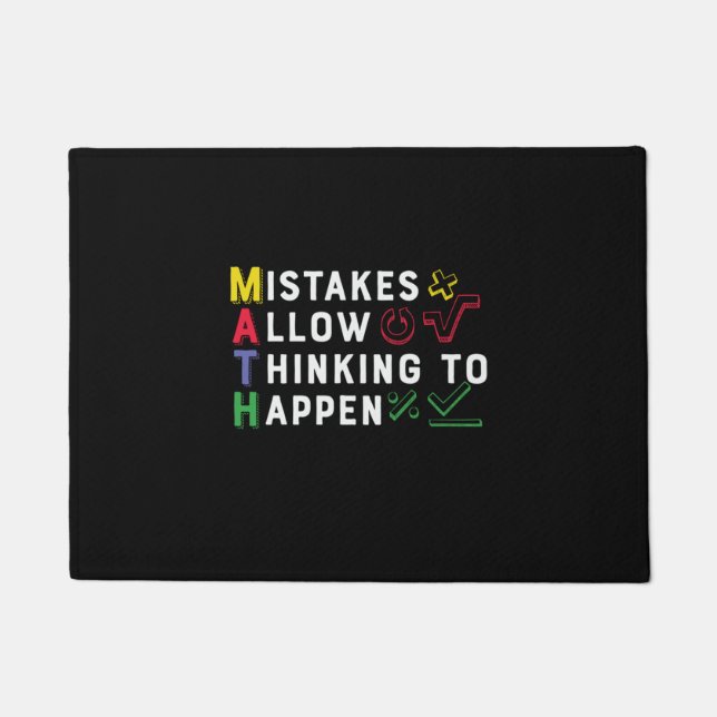 Math Teacher Math Allow Happen Doormat (Front)