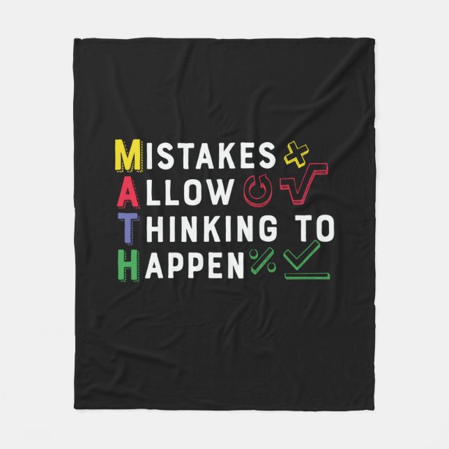 Math Teacher Math Allow Happen Fleece Blanket (Front)