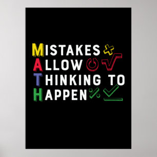 Math Teacher Math Allow Happen Poster