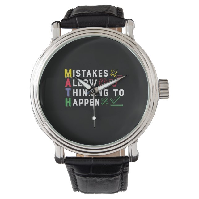 Math Teacher Math Allow Happen Watch (Front)