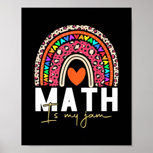 Math Teacher Math is My Jam  Poster
