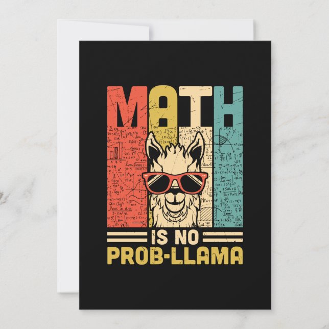 Math Teacher Math Is No Problem Holiday Card (Front)