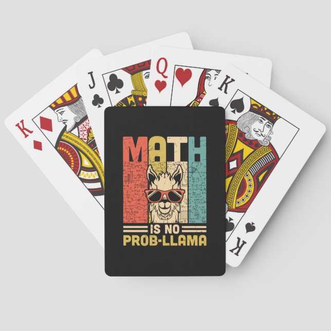 Math Teacher Math Is No Problem Poker Cards (Back)